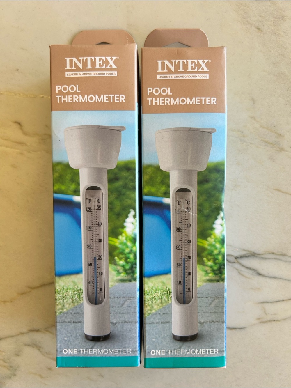 INTEX Pool Bath tub Thermometer -‎ White and Blue Packaging